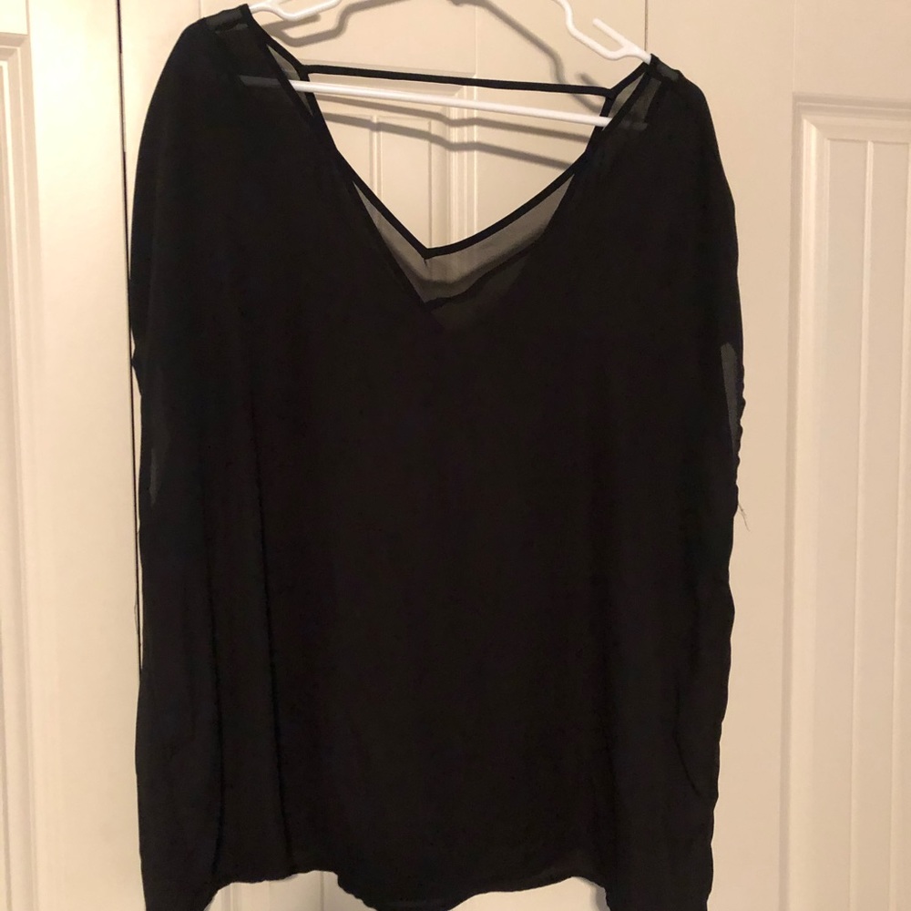 Black Sheer Top